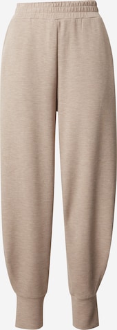 Varley Tapered Workout Pants in Beige: front