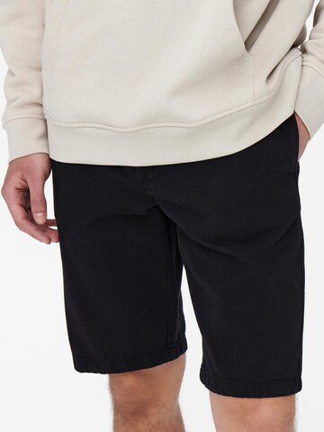 Only & Sons Regular Shorts 'Avi' in Schwarz