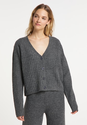 DreiMaster Vintage Knit Cardigan in Grey: front