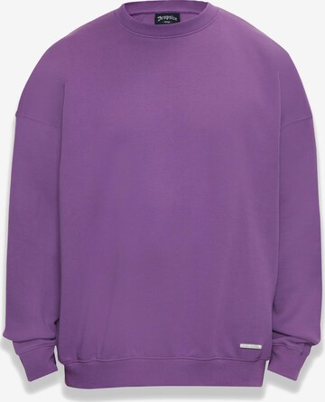 Sweat-shirt Dropsize en violet : devant