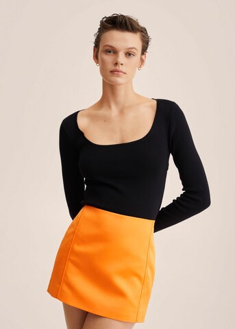 Pull-over 'Rinder' MANGO en noir : devant