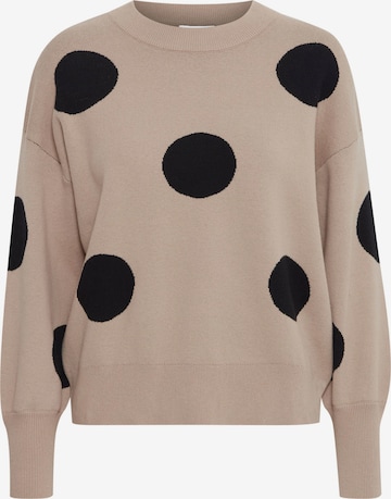 b.young Pullover 'Omme' in Beige: Vorderseite