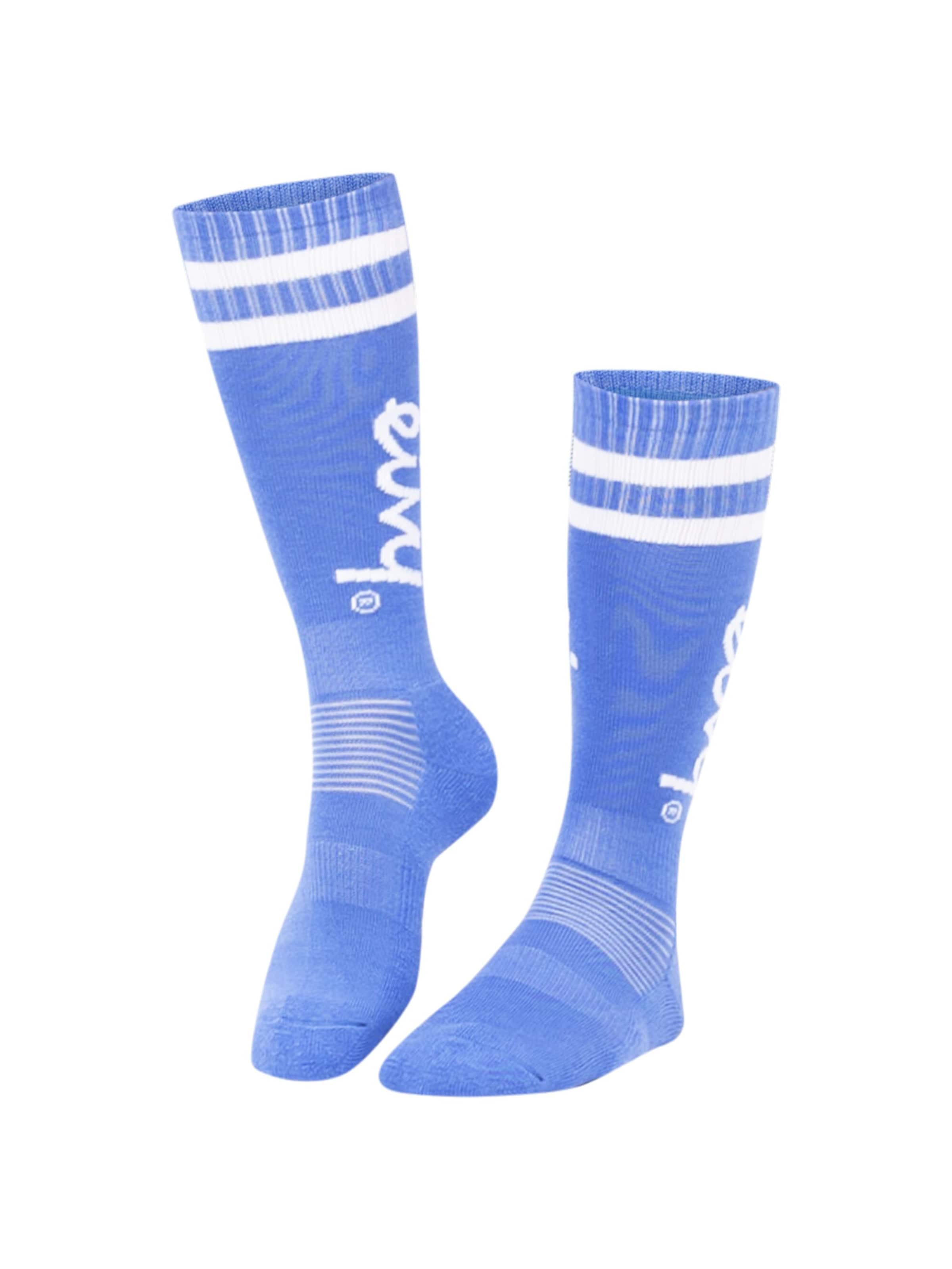Eivy Socken Cheerleader Wool Skisocken mit gepolstertem Fußbett in Blau: Vorderseite