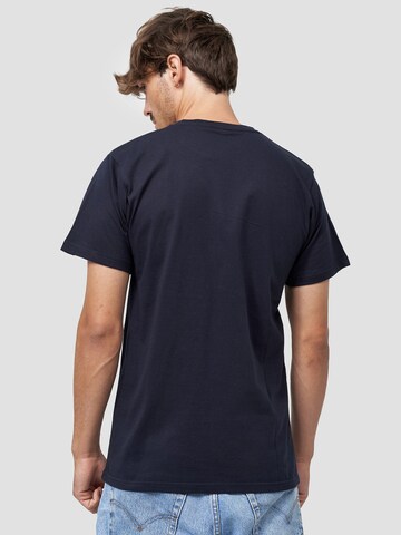 T-Shirt 'Fliege' Mikon en bleu
