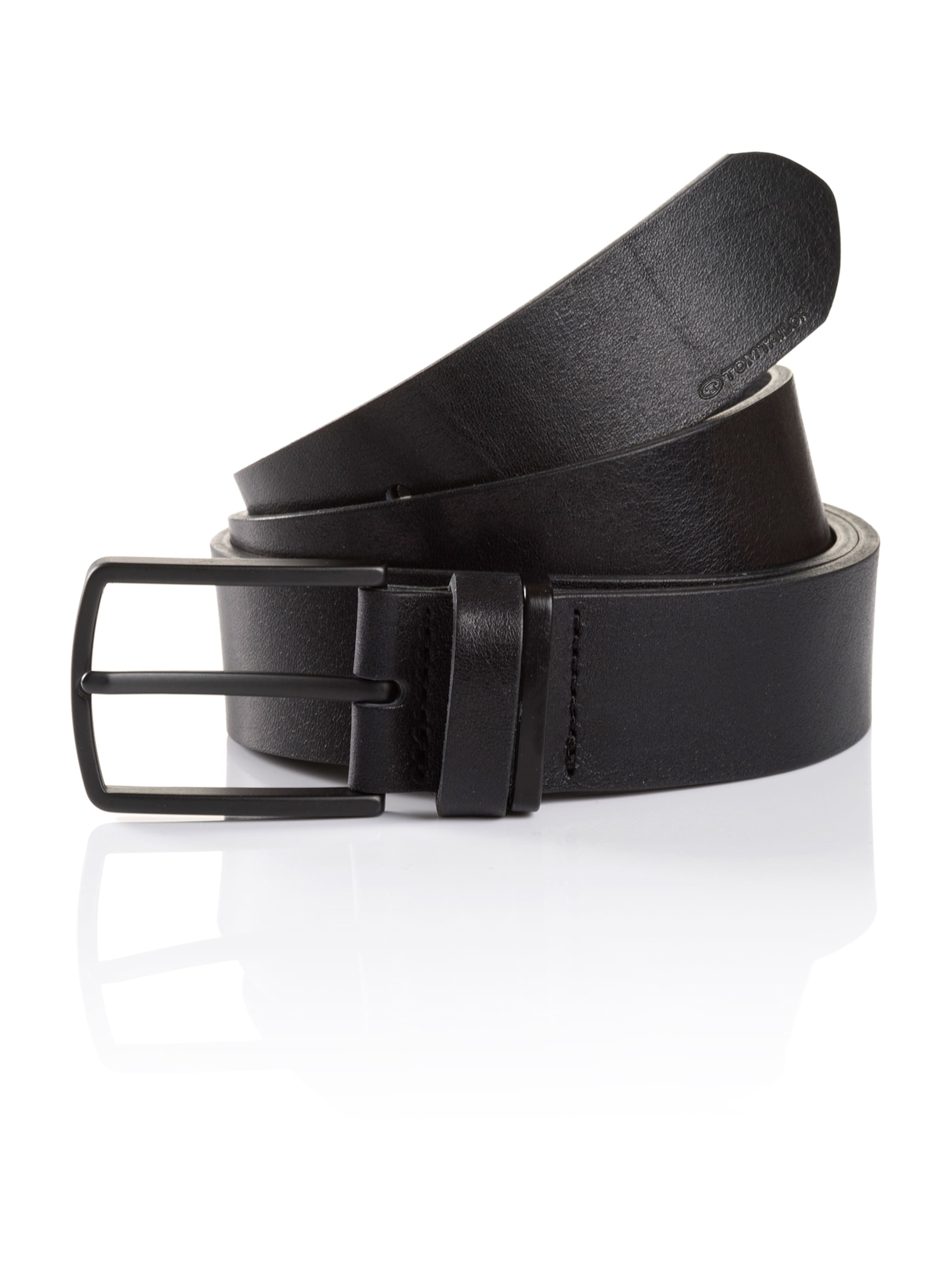 TOM TAILOR Belt 'HENRY' in Black: front