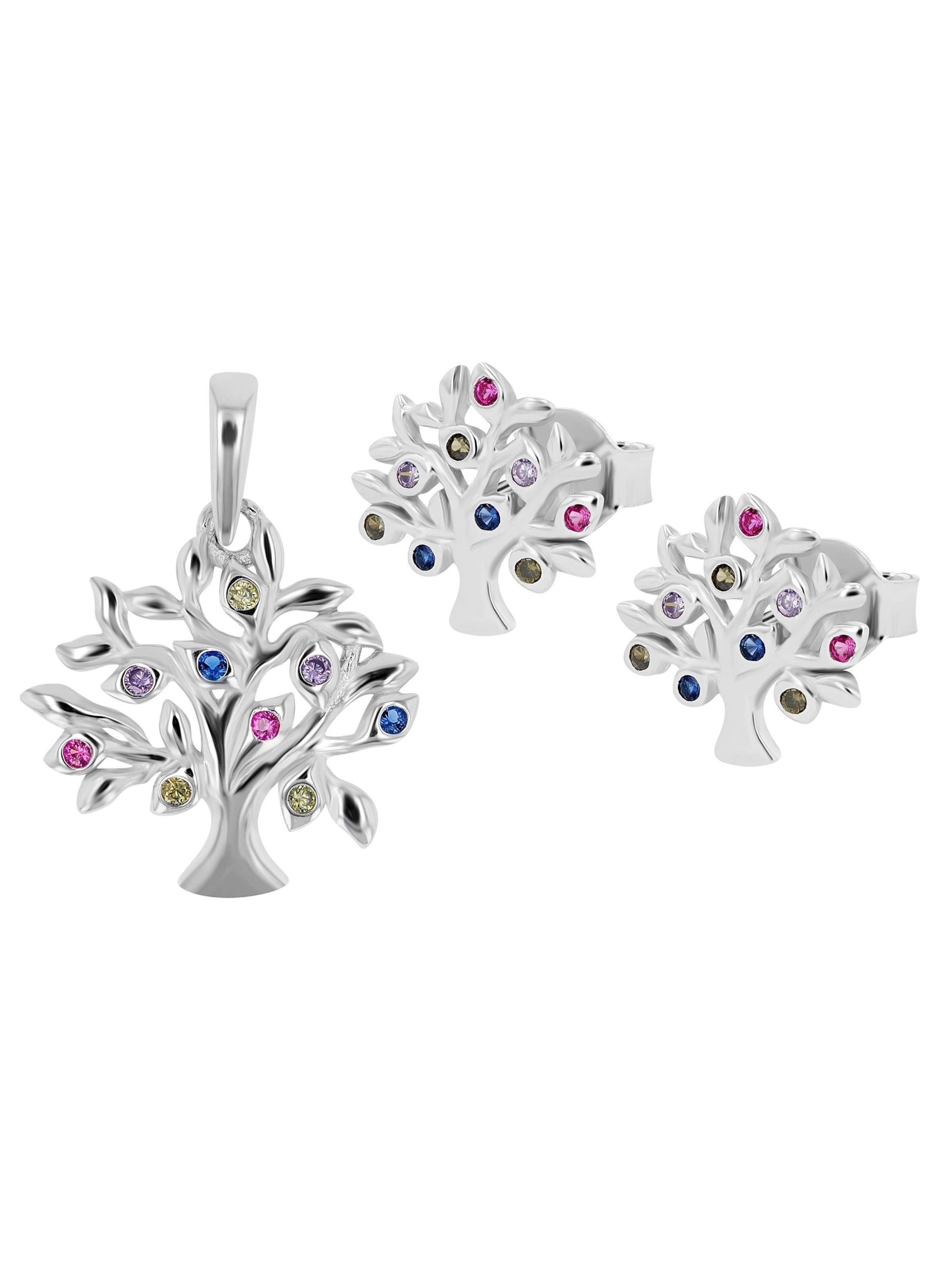 Akzent Jewelry Set 'Edelstahl silber' in Silver: front