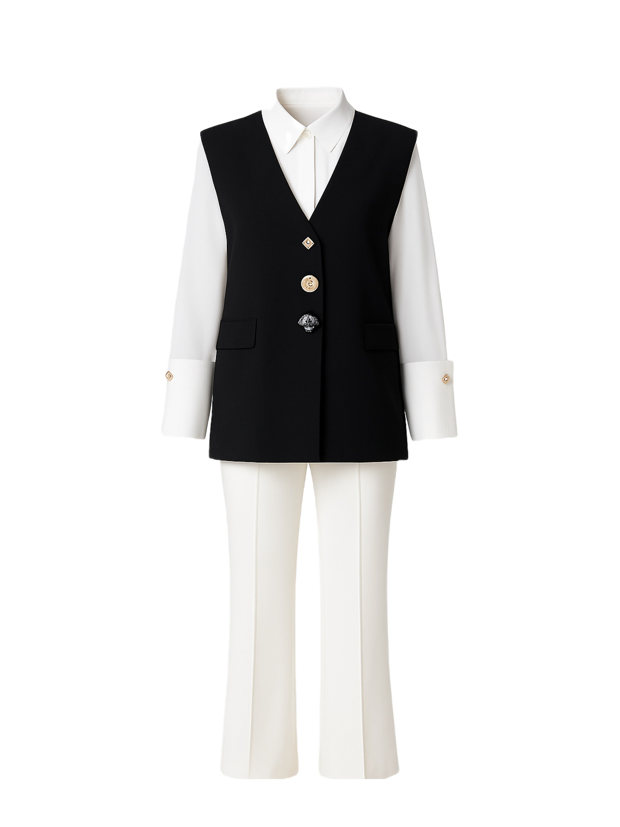 Touche Prive Weste in schwarz, Produktansicht