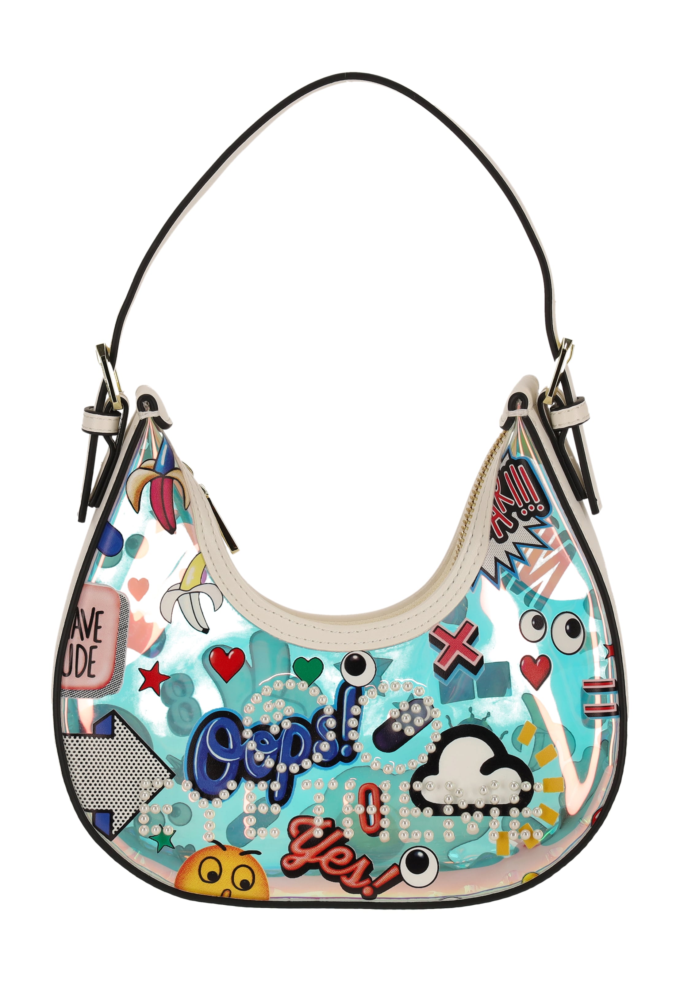 MYMO - Mala de ombro 'Pop Eyetheme' em azul