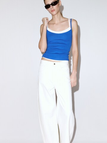 Barrel Jeans 'BIMBA' de la MANGO pe alb
