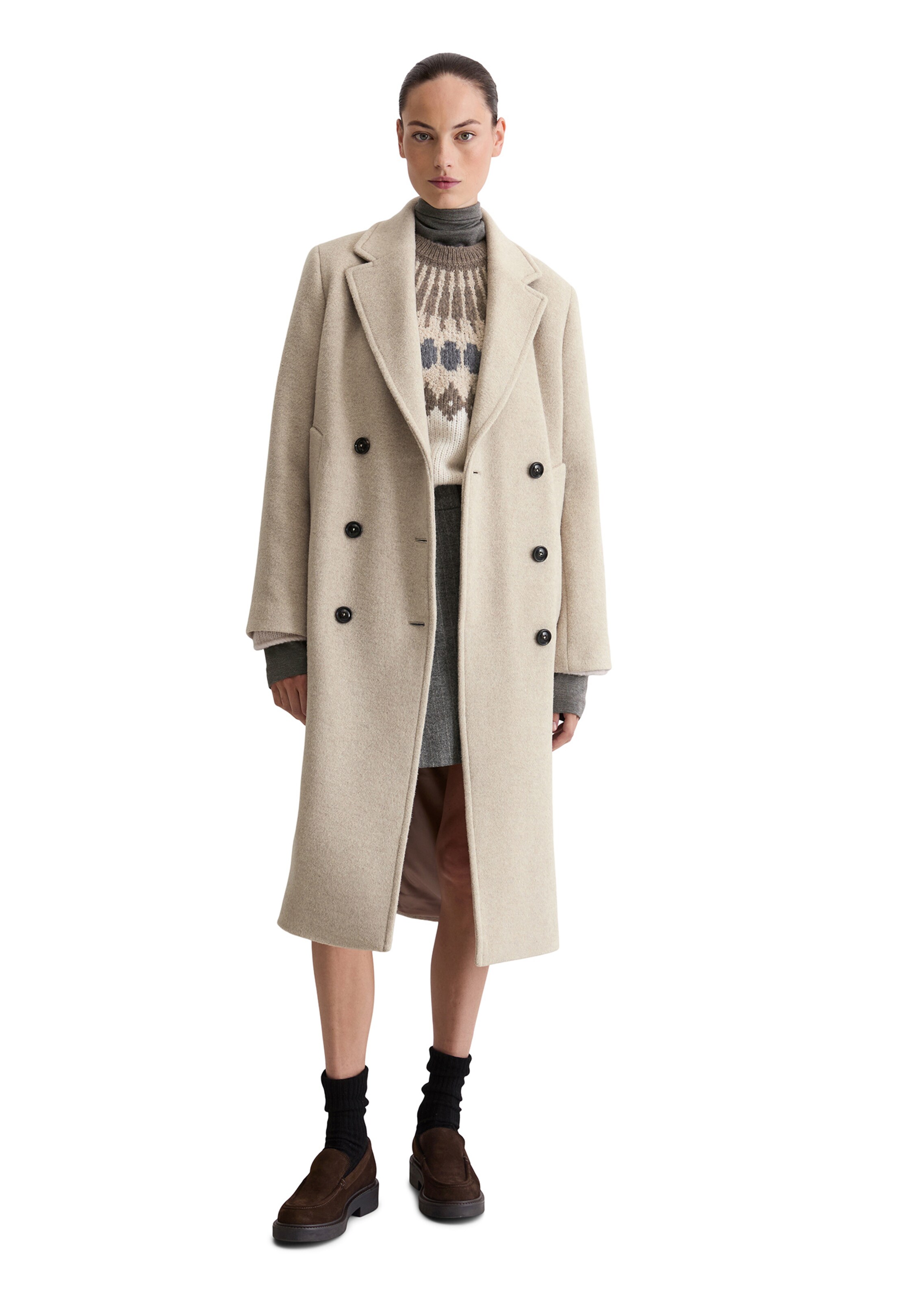 Manteau mi-saison Marc O'Polo en gris