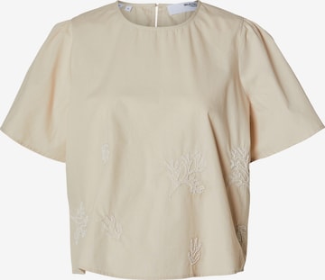 Camicia da donna 'Melli' di SELECTED FEMME in beige: frontale