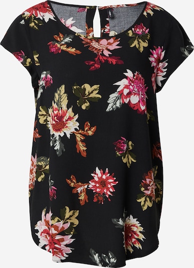 ONLY Blusa 'ONLNOVA' em verde mosqueado / lagosta / vermelho vinho / preto, Vista do artigo