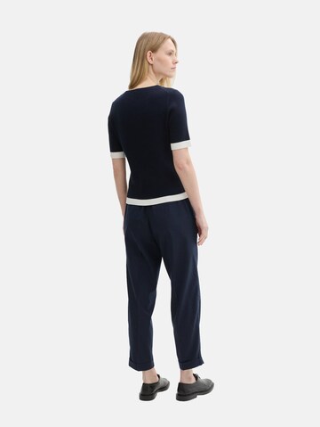 TOM TAILOR Regular Pleat-front trousers in Blue