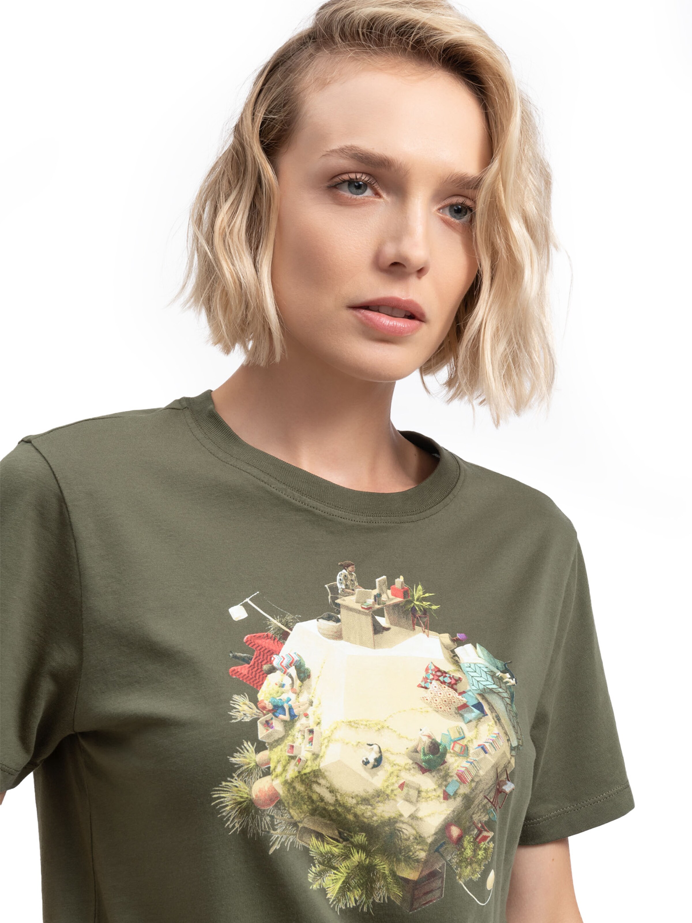 Kaft T-Shirt 'Dodecahedron' in Grün