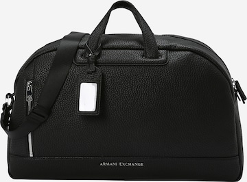 ARMANI EXCHANGE Travel Bag in Black: front