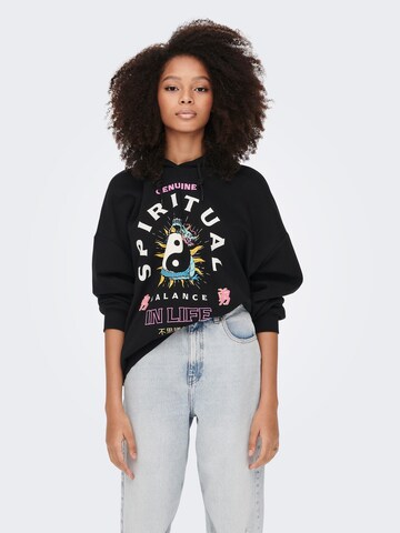 ONLY Sweatshirt 'Johanne' in Zwart: voorkant