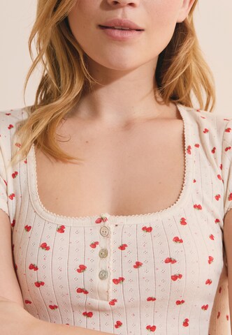 Chemise de nuit 'Katell' ETAM en beige