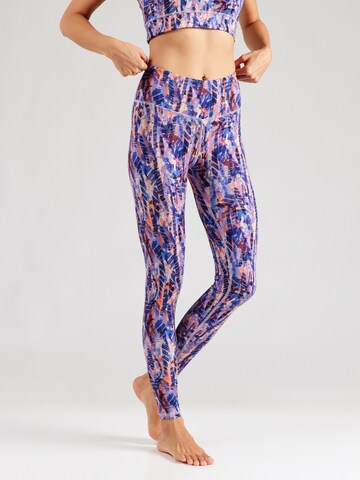 Hey Honey Skinny Workout Pants in Blue: front