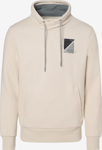 Sweat-shirt TOM TAILOR en beige : devant