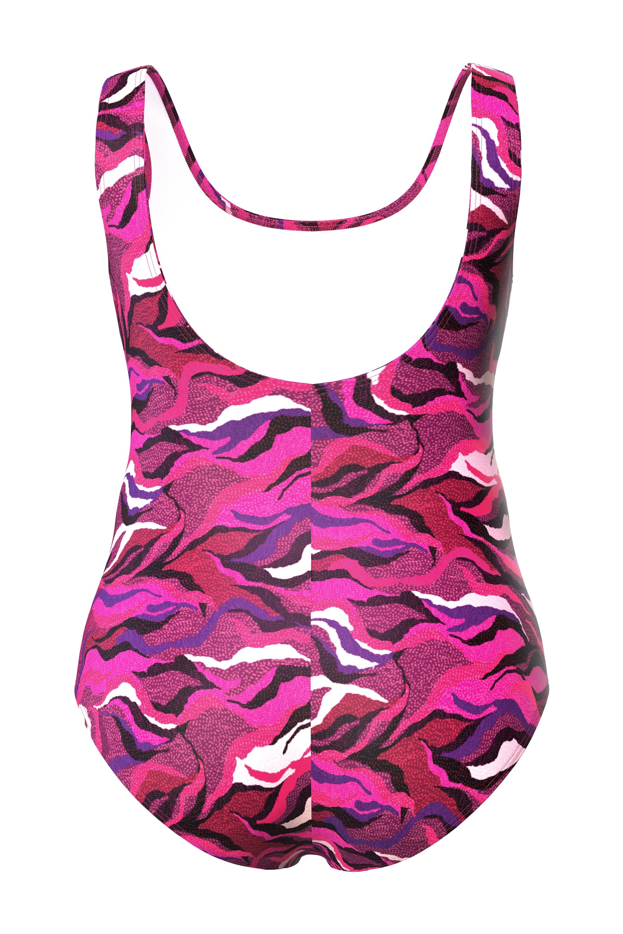 Ulla Popken Bustier Badpak in Roze: voorkant