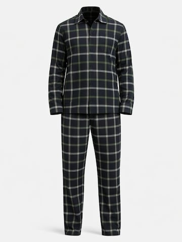 PANTONECLO Pyjama lang 'Pantoneclo Men’s Nightwear Set' in Zwart: voorkant
