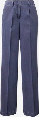 s.Oliver Wide leg Pleat-Front Pants in Blue: front