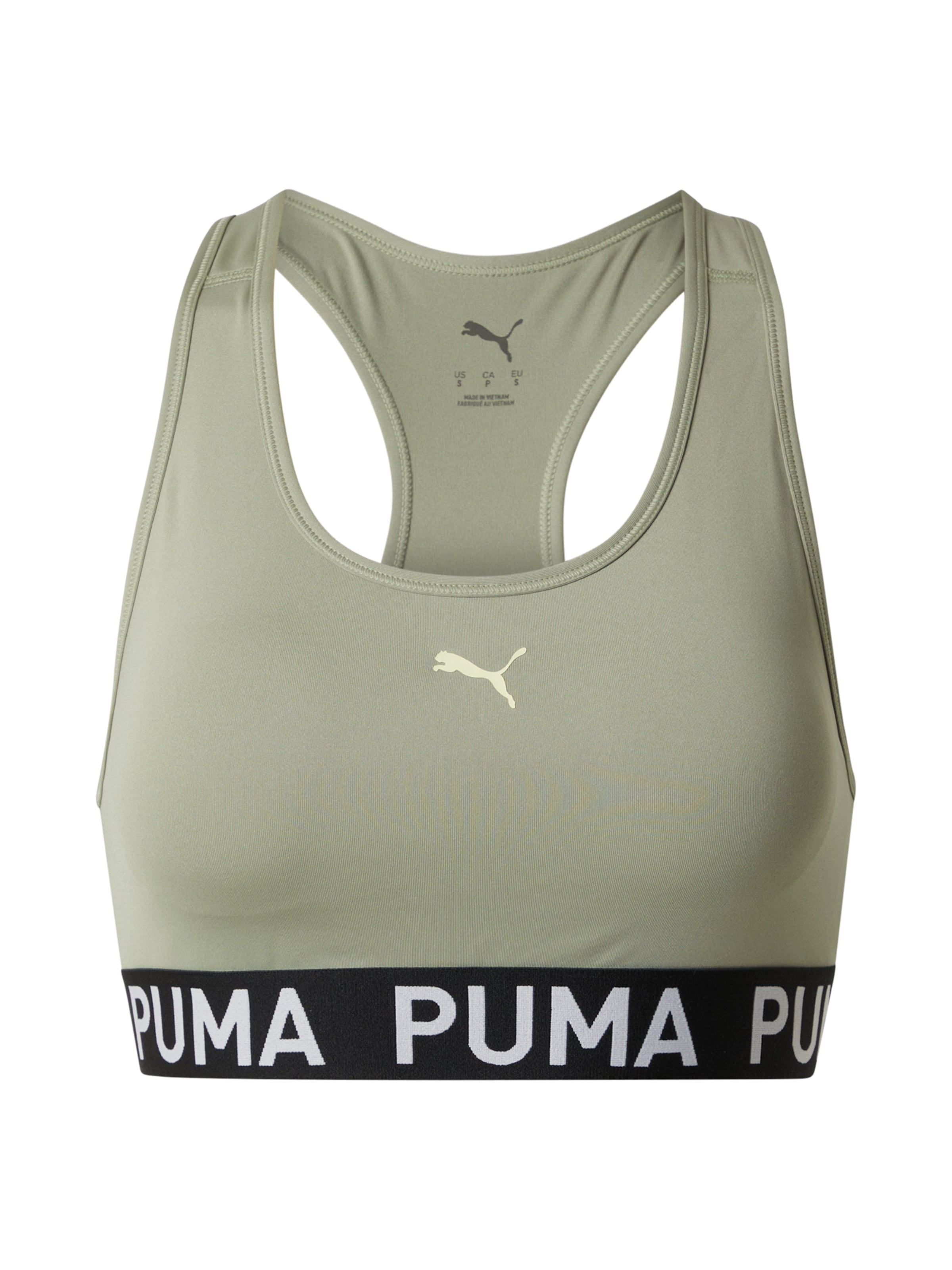 PUMA Bustier Sport-BH '4Keeps' in Grün: Vorderseite