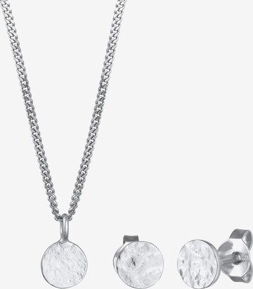 ELLI Sieraden set 'Plättchen' in Zilver: voorkant