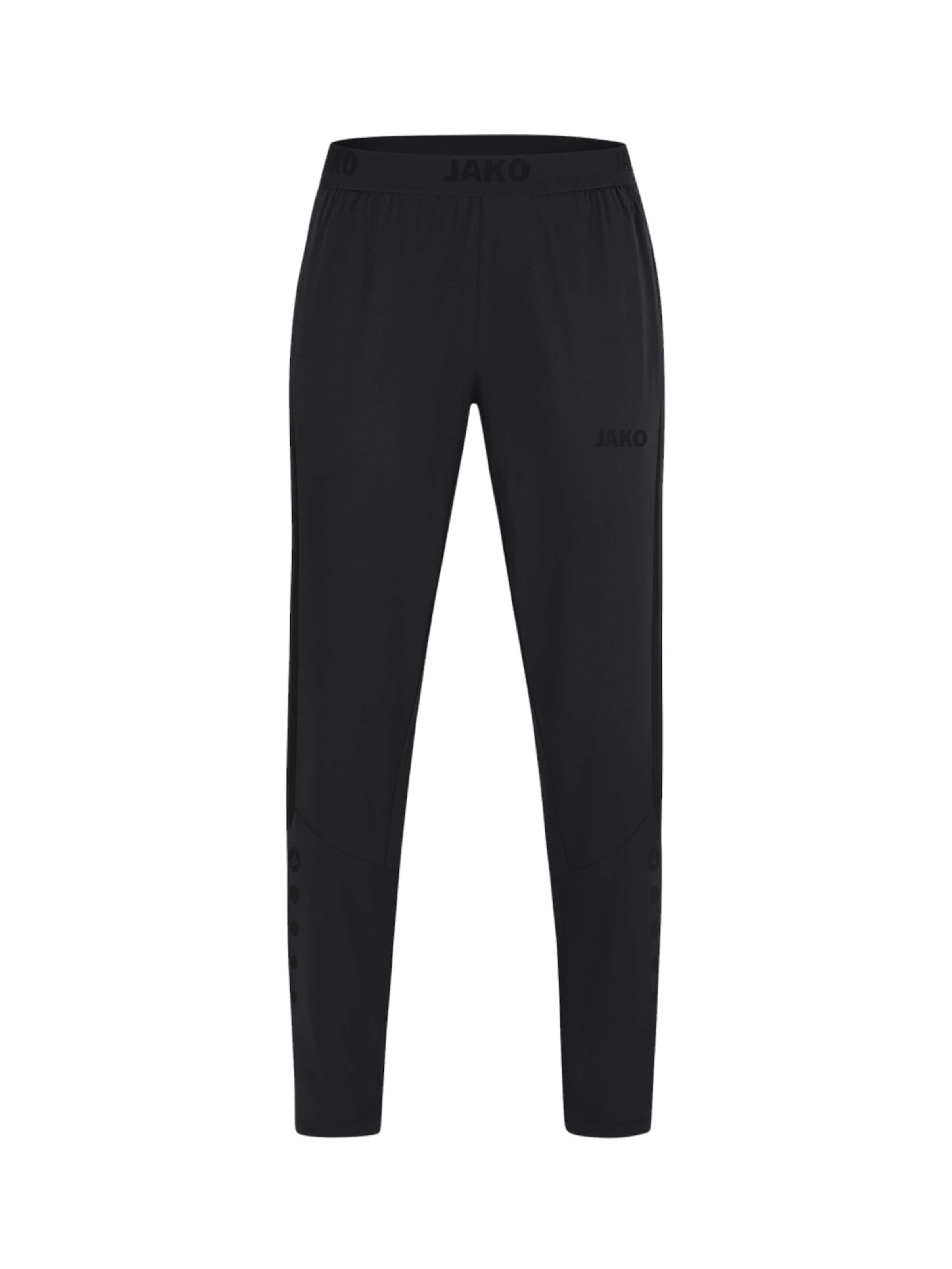 JAKO Workout Pants in Black: front