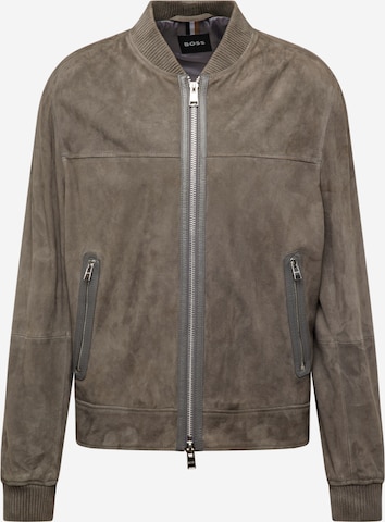 BOSS BlackPrijelazna jakna 'Malbano 3' - siva boja: prednji dio