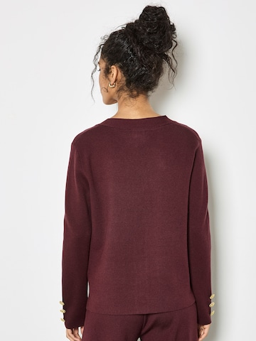 Cardigan ' ' Apricot en rouge