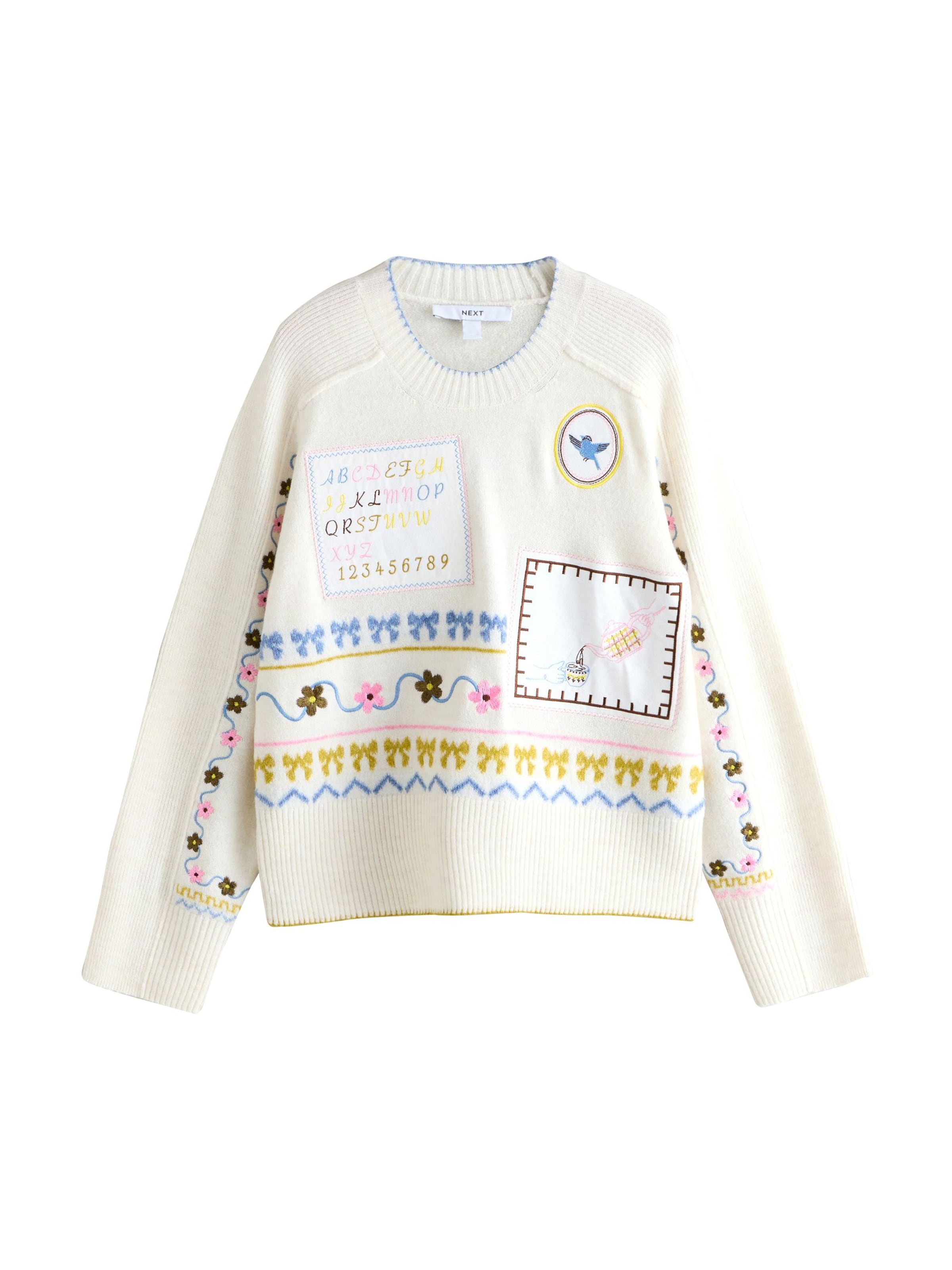 Next Pull-over en écru / opal / marron / jaune d'or, Vue avec produit