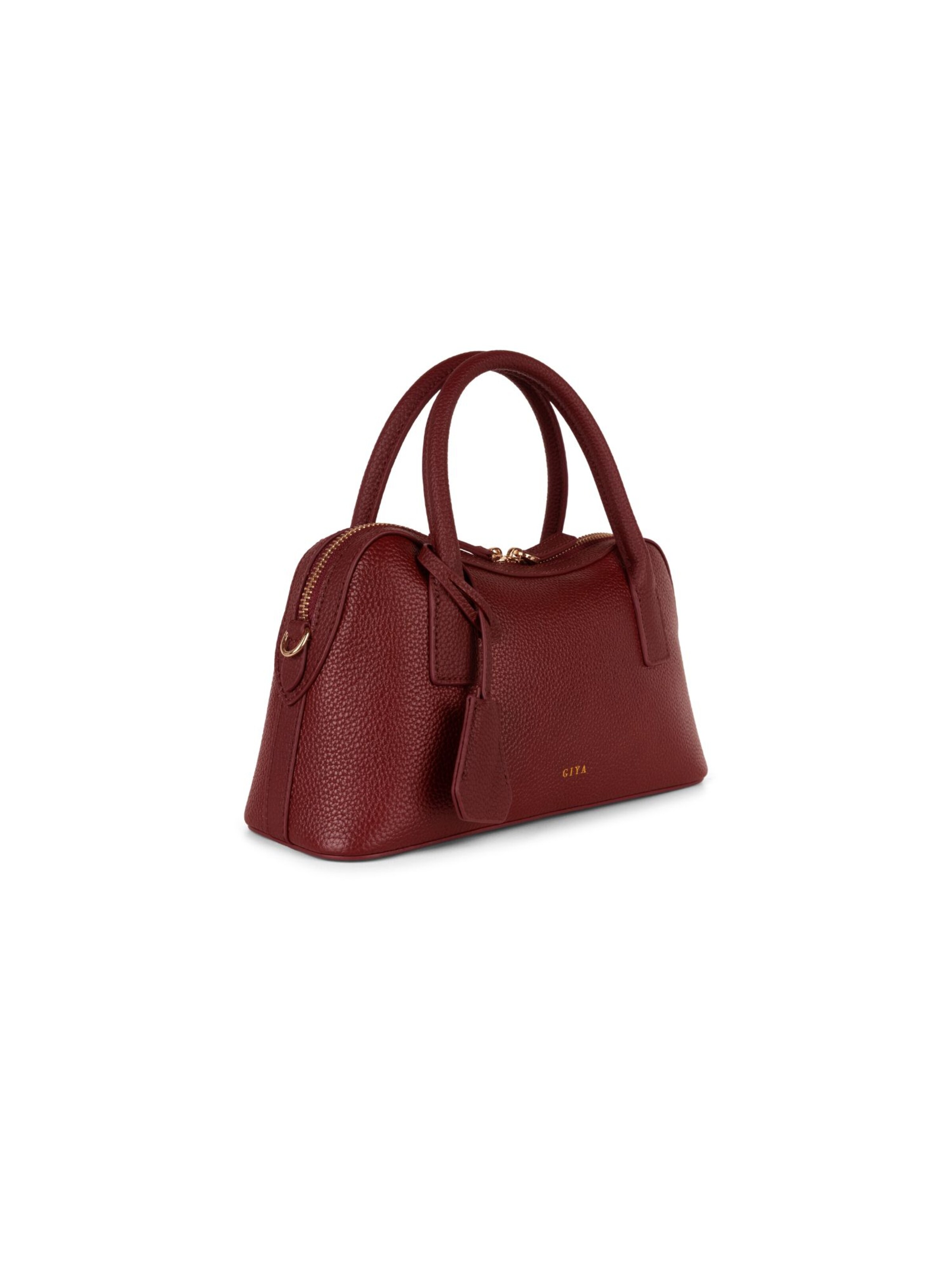 GIYA Amsterdam Handbag 'The Noni bag - burgundy red' in Red