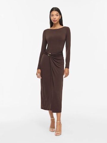 VILA Kleid 'JUSTINE' in Braun: Vorderseite