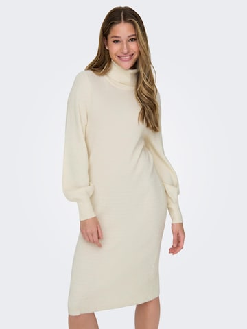 ONLY Knit dress 'SASHA' in Beige: front