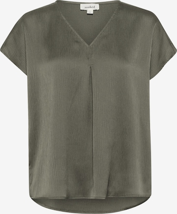 Chemisier 'Loana' SOAKED IN LUXURY en vert : devant