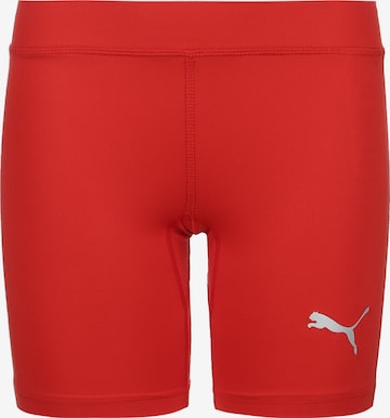 Skinny Pantalon de sport 'LIGA' PUMA en rouge : devant