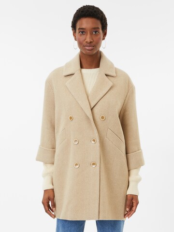 LA STRADA UNICA Between-seasons coat 'Lana' in Beige: front