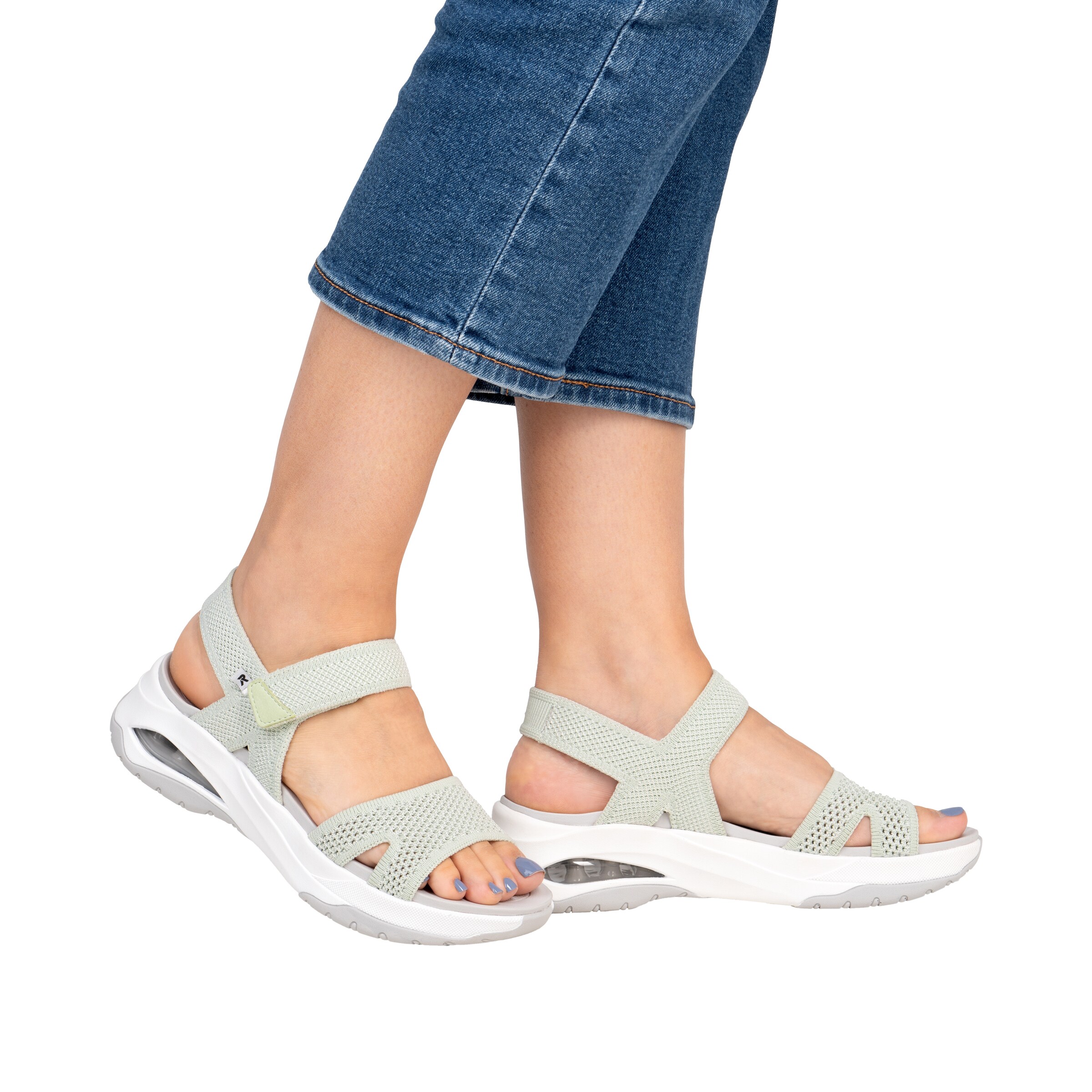 Rieker Sport Trekkingsandale in Grün: Vorderseite