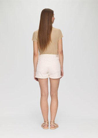 QS Slim fit Pleat-front jeans 'Abby' in Beige