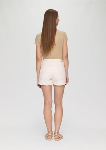 QS Slimfit Bandplooi jeans 'Abby' in Beige