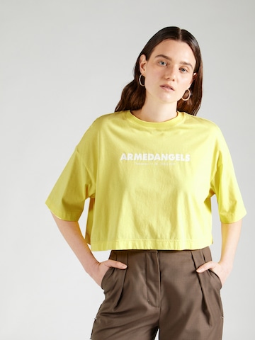 geltona ARMEDANGELS Marškinėliai 'LARIA': priekis