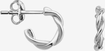 Sofia Milani Ohrringe 'Curved' in Silber: Vorderseite