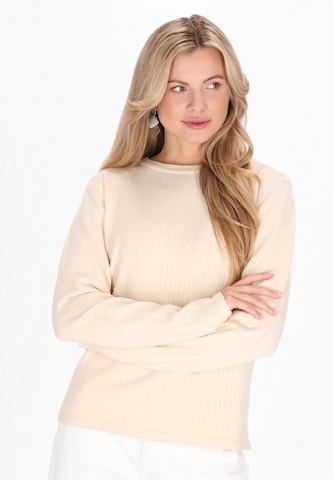 Usha - Jersey en beige: frente
