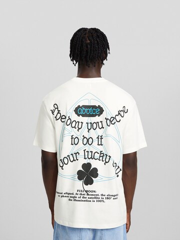 Bershka T-Shirt in Weiß