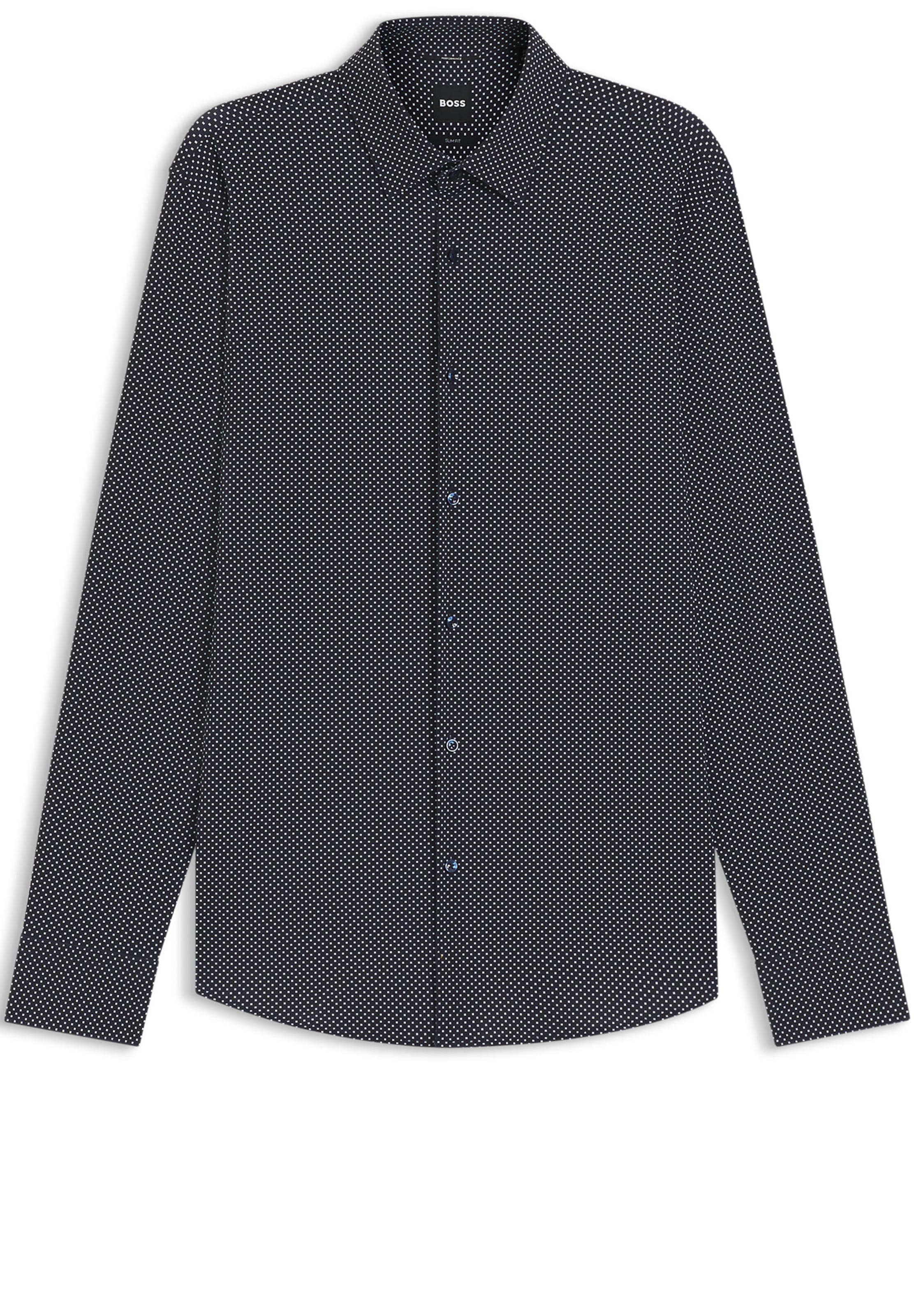 BOSS Slim fit Button Up Shirt in Blue: front