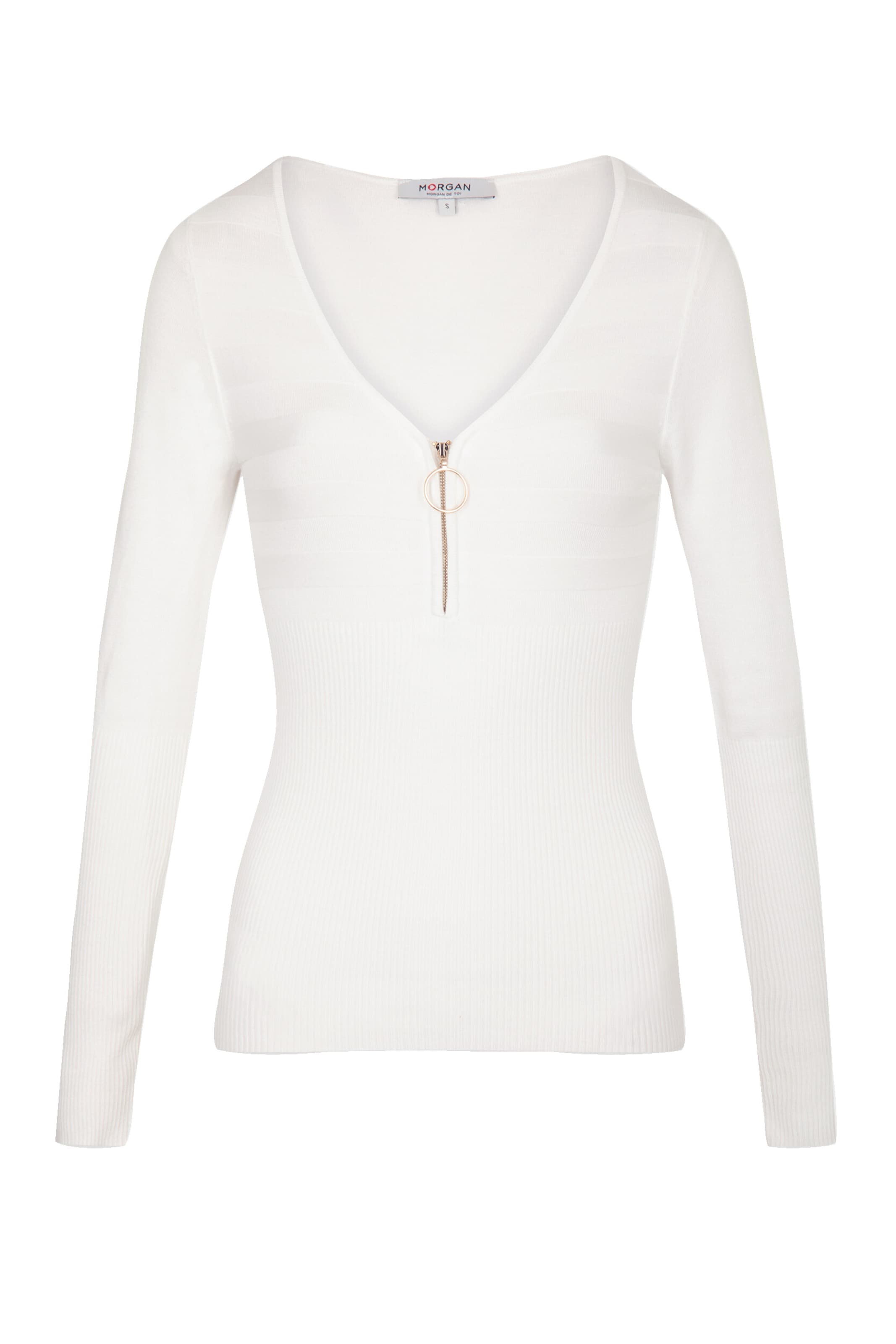 Morgan Trui 'MENZA' in Beige: voorkant