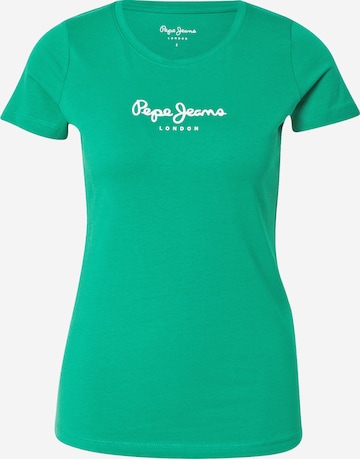 Pepe Jeans T-shirt 'VIRGINIA' i grön: framsida