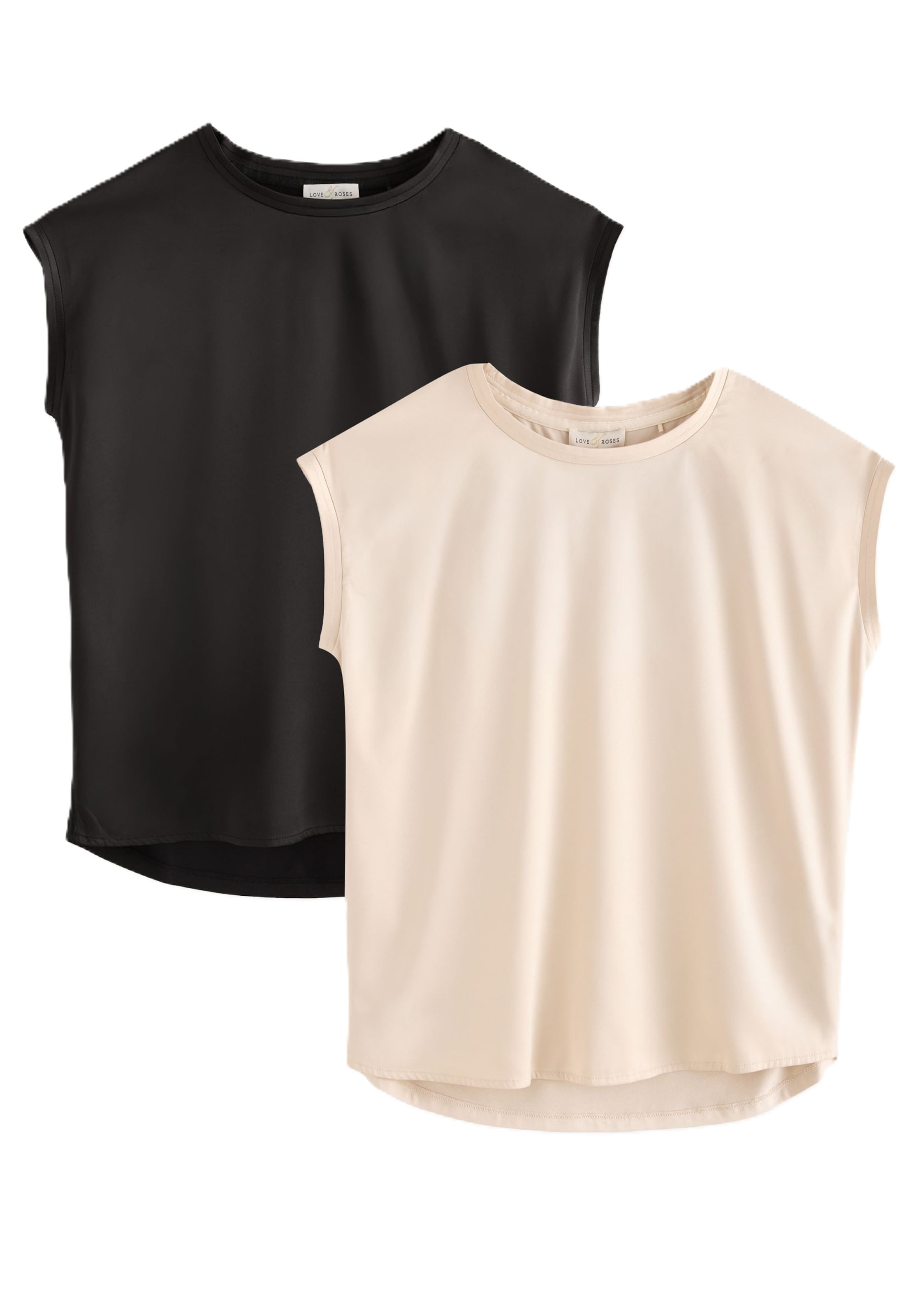 T-shirt love & roses en noir : devant