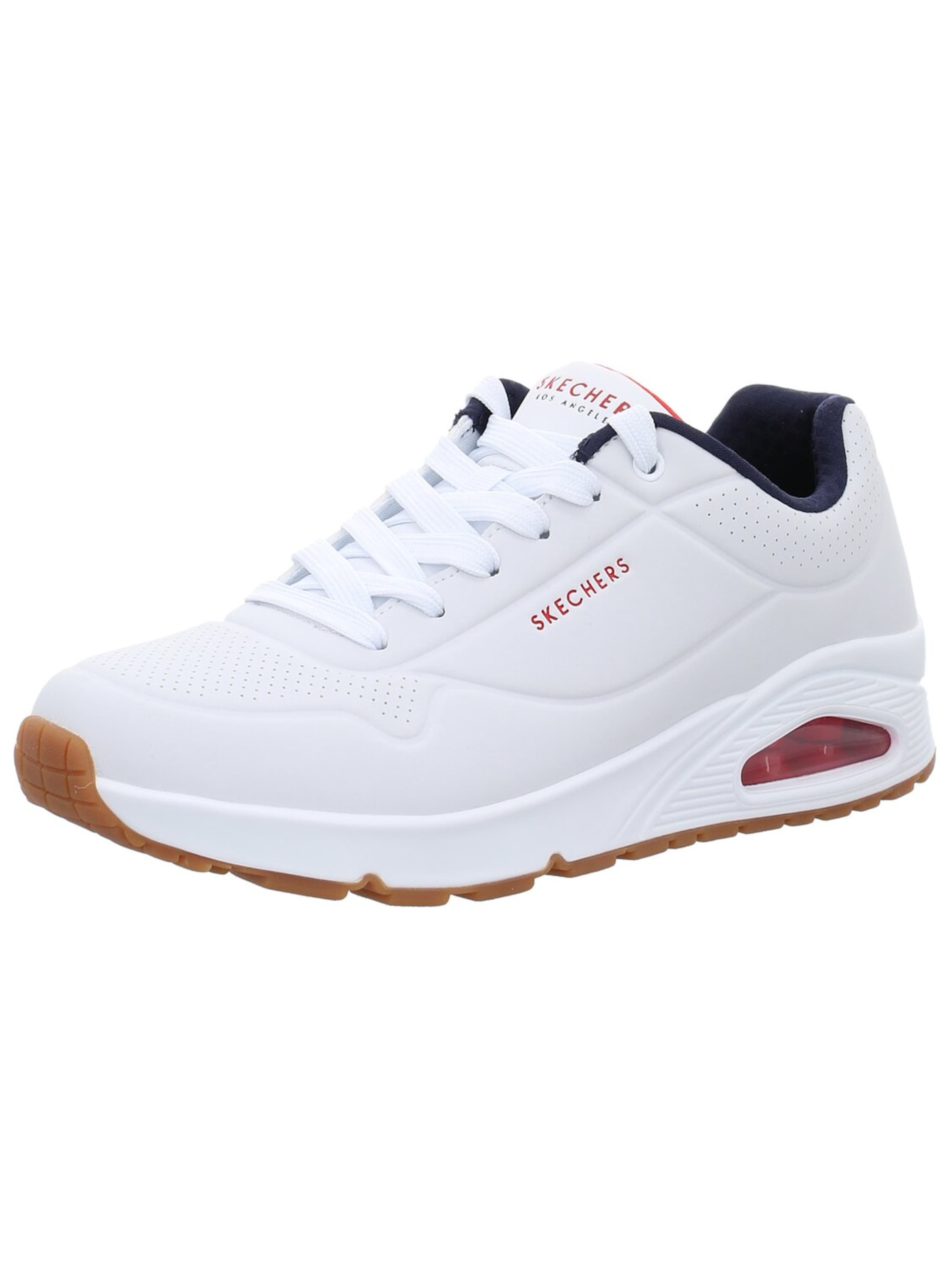 SKECHERS Sportlicher Schnürschuh 'Herren Sneaker 52458 WNVR Kunststoff/Synthetik in weiß' in Weiß: Vorderseite